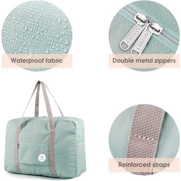 For Spirit Airlines Personal Item Bag 18x14x8 Foldable Travel Duffel Bag Tote - Picture 5 of 7